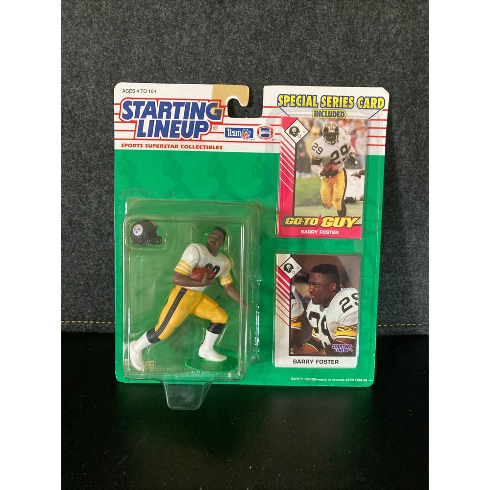 1993 Starting Lineup Barry Foster Pittsburgh Steelers NFL‎ Figure Kenner New